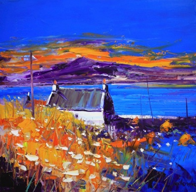 Croft and haystacks Sound of Mull 24x24